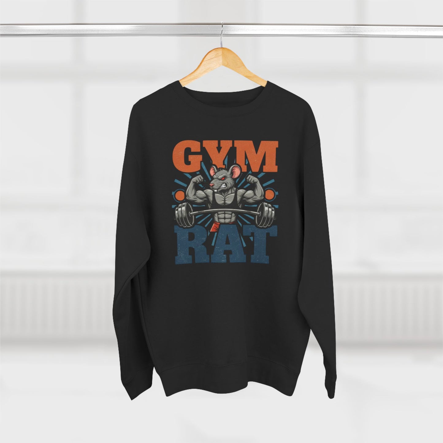 Gym Rat Sweatshirt — Muscle Rat Weightlifting Crewneck