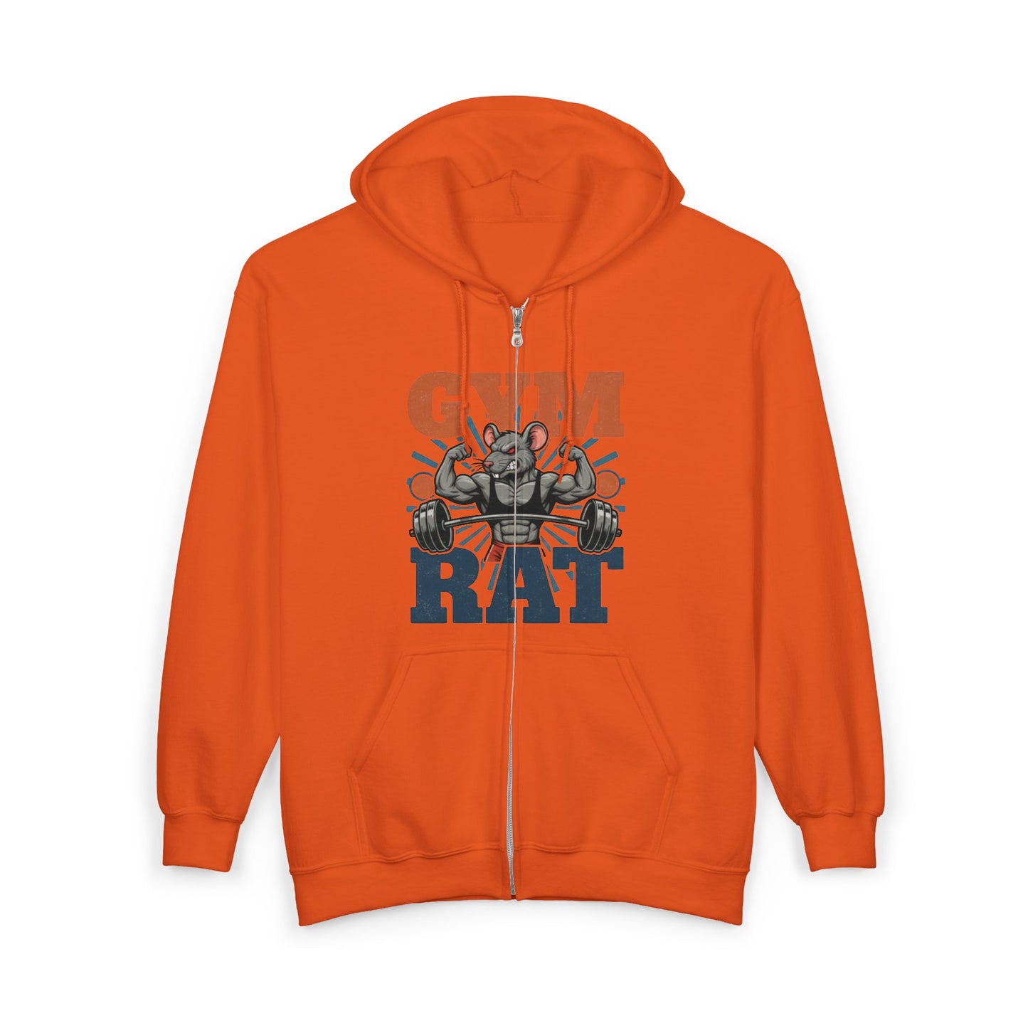 Gym Rat Zip Hoodie — Funny Weightlifting Design