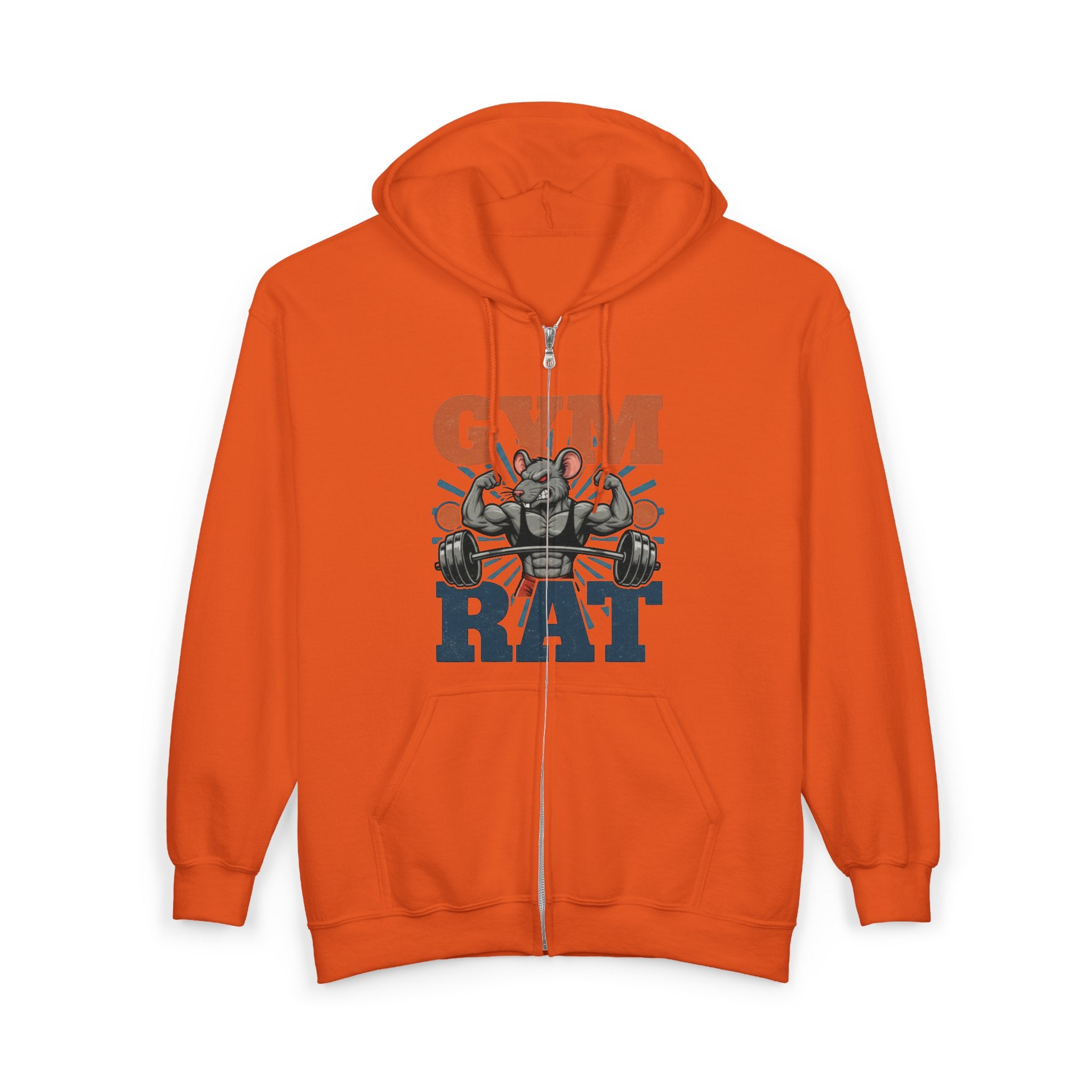 Gym Rat Zip Hoodie — Funny Weightlifting Design