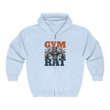 Gym Rat Zip Hoodie — Funny Weightlifting Design