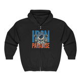 Iron Paradise Zip Hoodie – Skull & Kettlebell Gym Sweatshirt