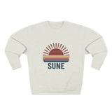 Retro Sunrise Sweatshirt — "SUN E" Graphic Crewneck