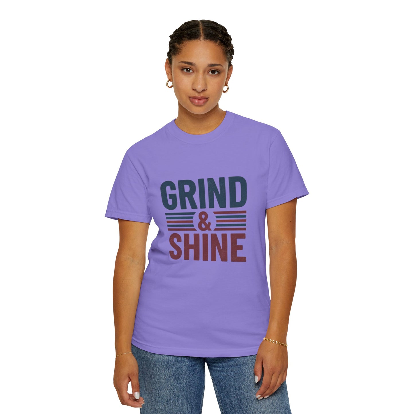 Grind & Shine Retro Motivational T-Shirt