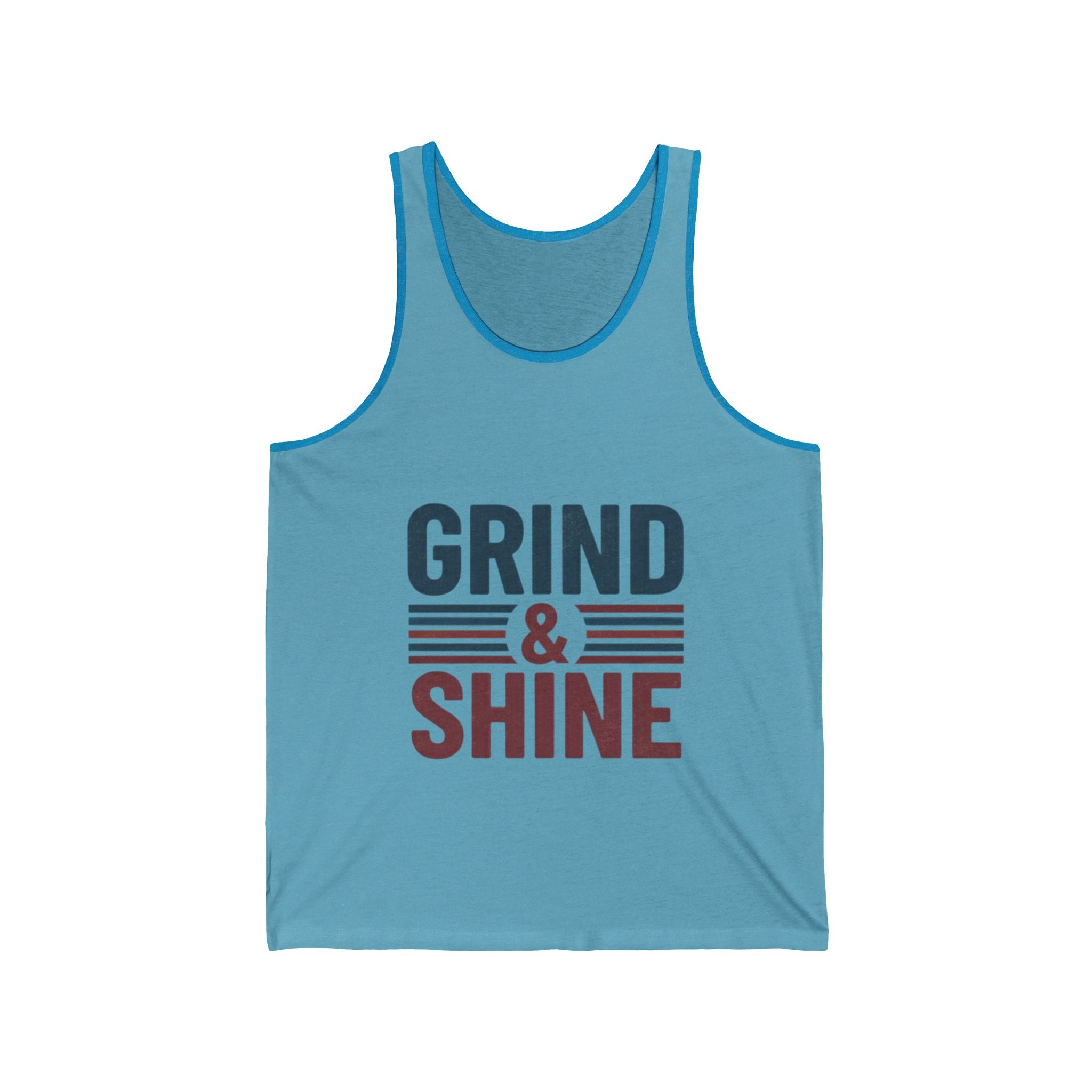 Grind & Shine Tank Top — Motivational Workout Tank for Gym, Running, Everyday Hustle