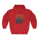 Gym Rat Zip Hoodie — Funny Weightlifting Design