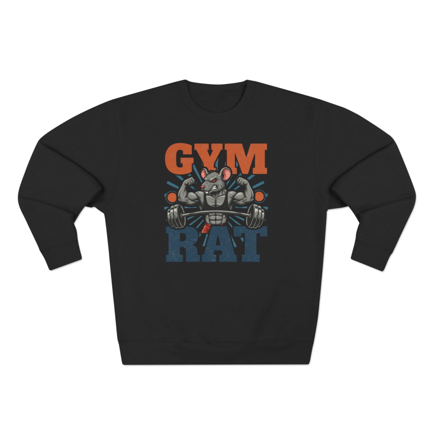 Gym Rat Sweatshirt — Muscle Rat Weightlifting Crewneck