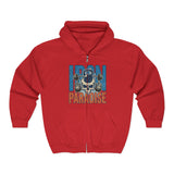 Iron Paradise Zip Hoodie – Skull & Kettlebell Gym Sweatshirt