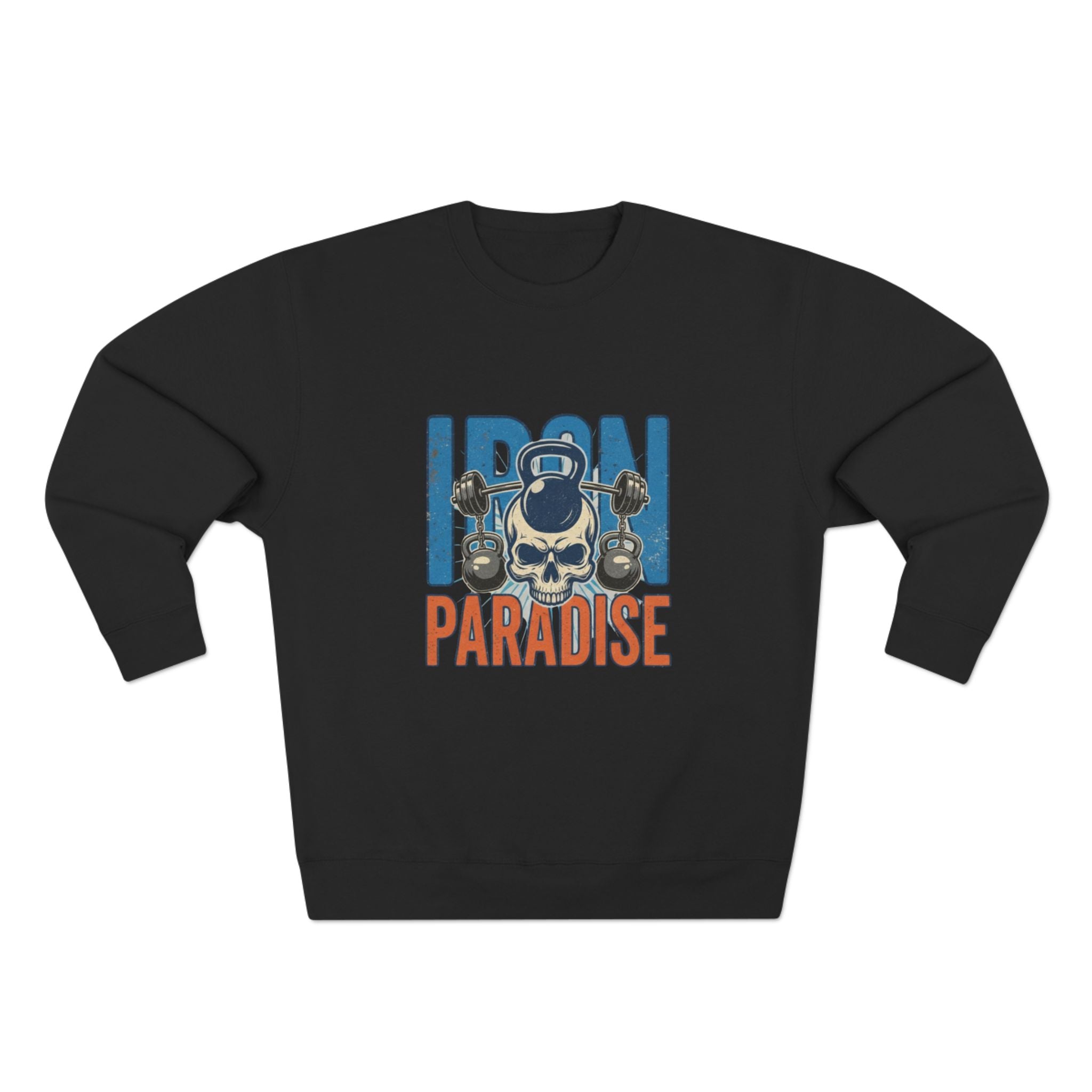 Iron Paradise Sweatshirt – Skull & Dumbbells Gym Crewneck