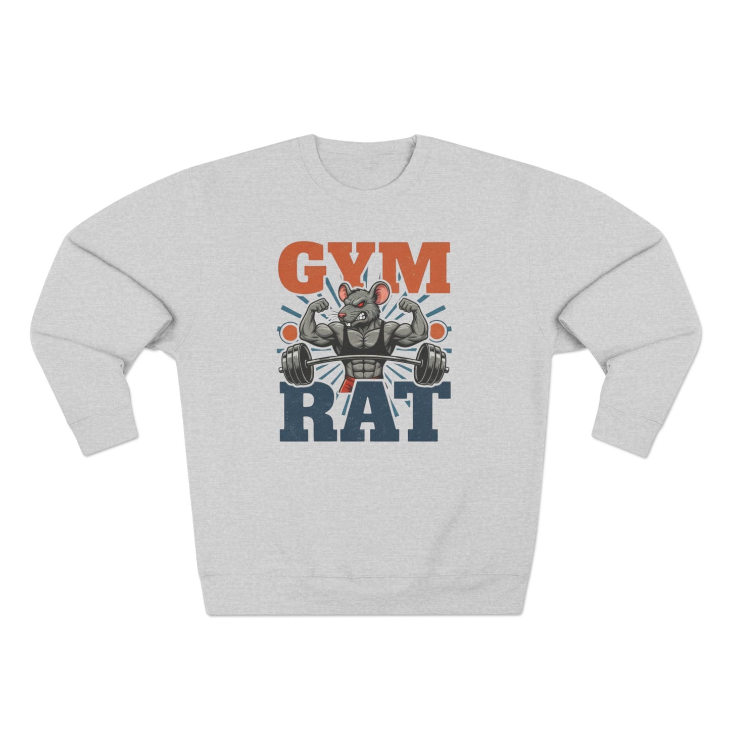 Gym Rat Sweatshirt — Muscle Rat Weightlifting Crewneck