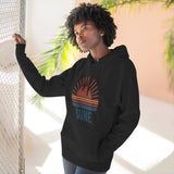 Retro Sunrise 'SUNE' Graphic Hoodie — Vintage Striped Sun Pullover