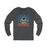 Iron Paradise Long Sleeve Tee — Skull Kettlebell Gym Shirt