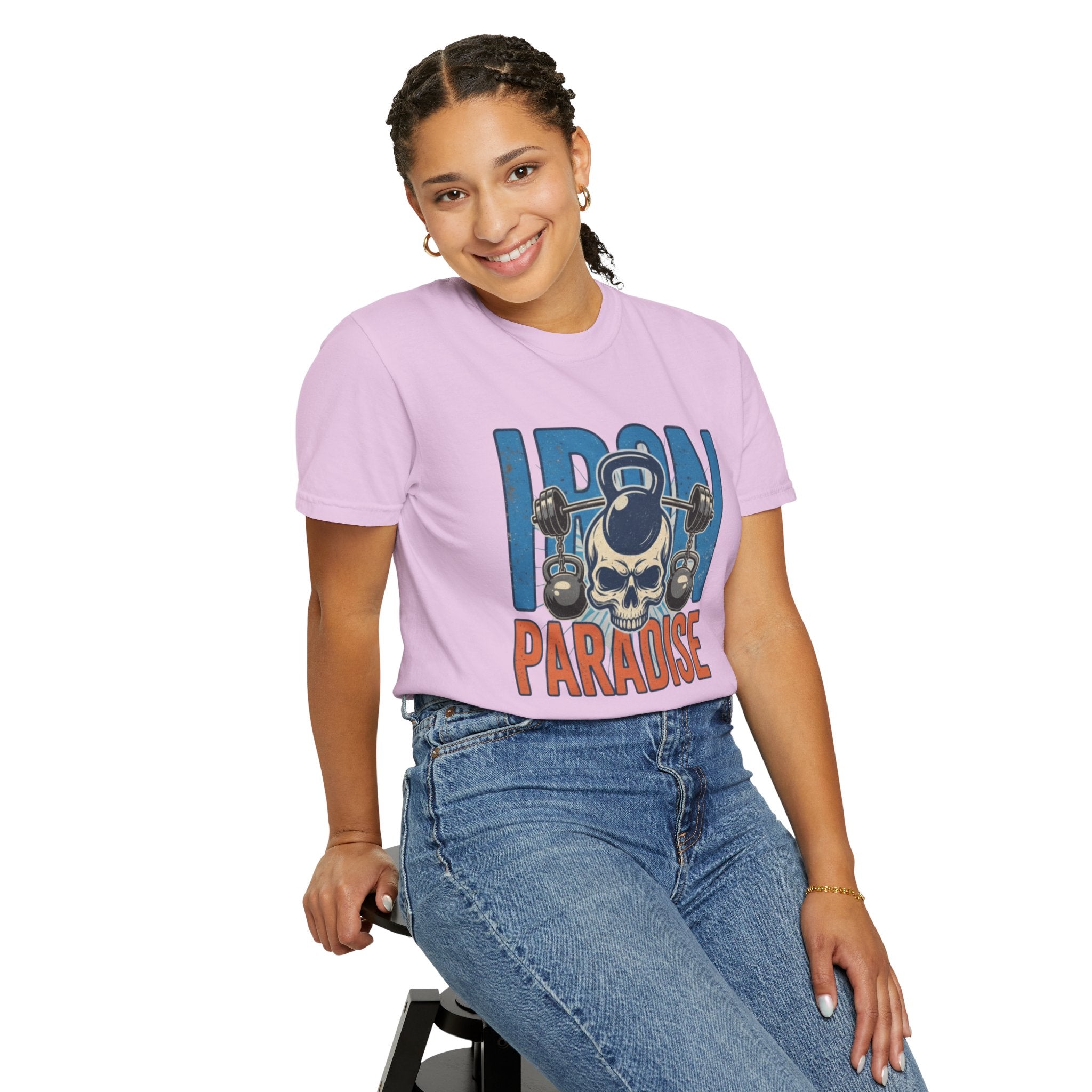 Iron Paradise Gym T-Shirt — Skull Kettlebell Weightlifting Tee