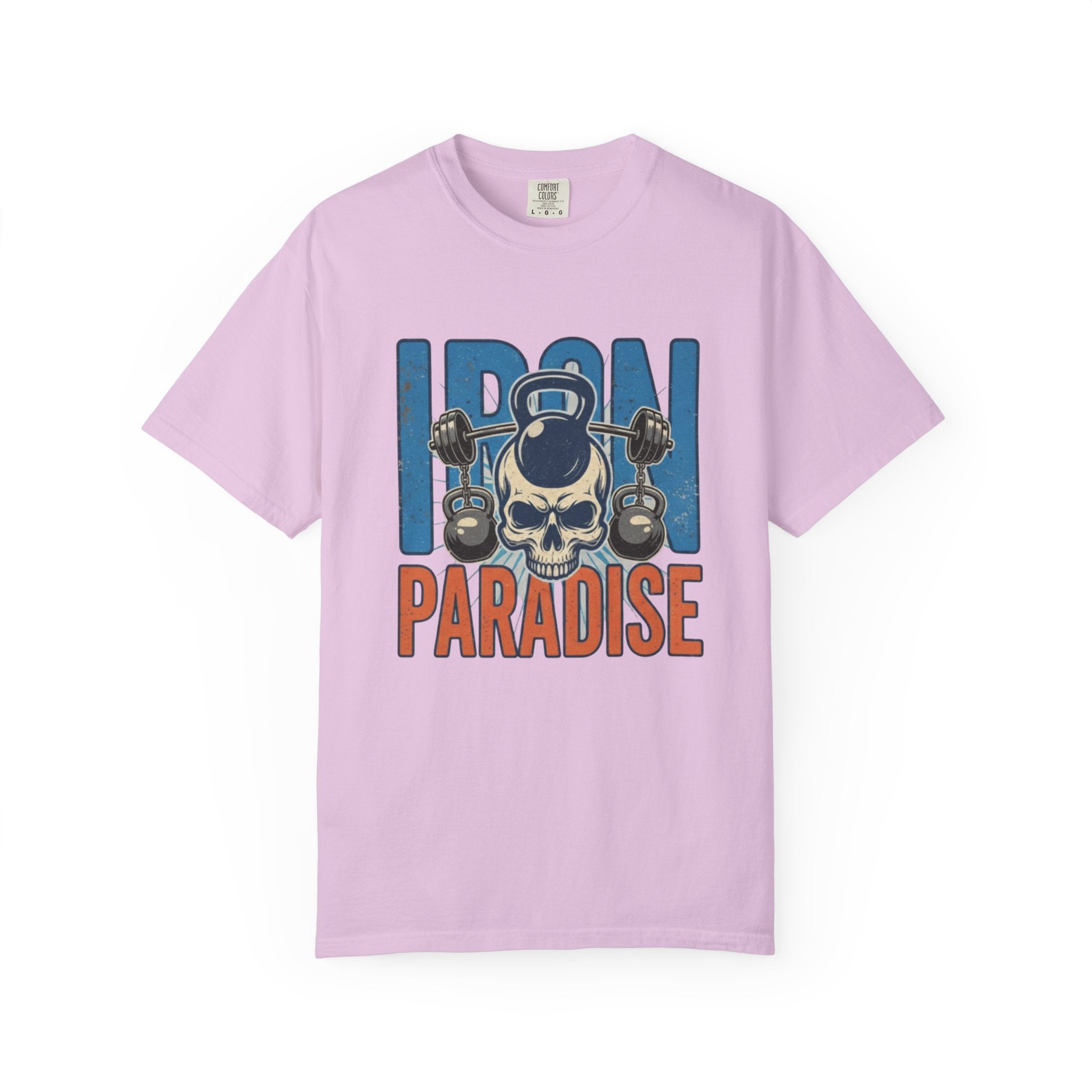 Iron Paradise Gym T-Shirt — Skull Kettlebell Weightlifting Tee