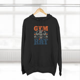 Gym Rat Hoodie — Vintage Barbell Fitness Pullover