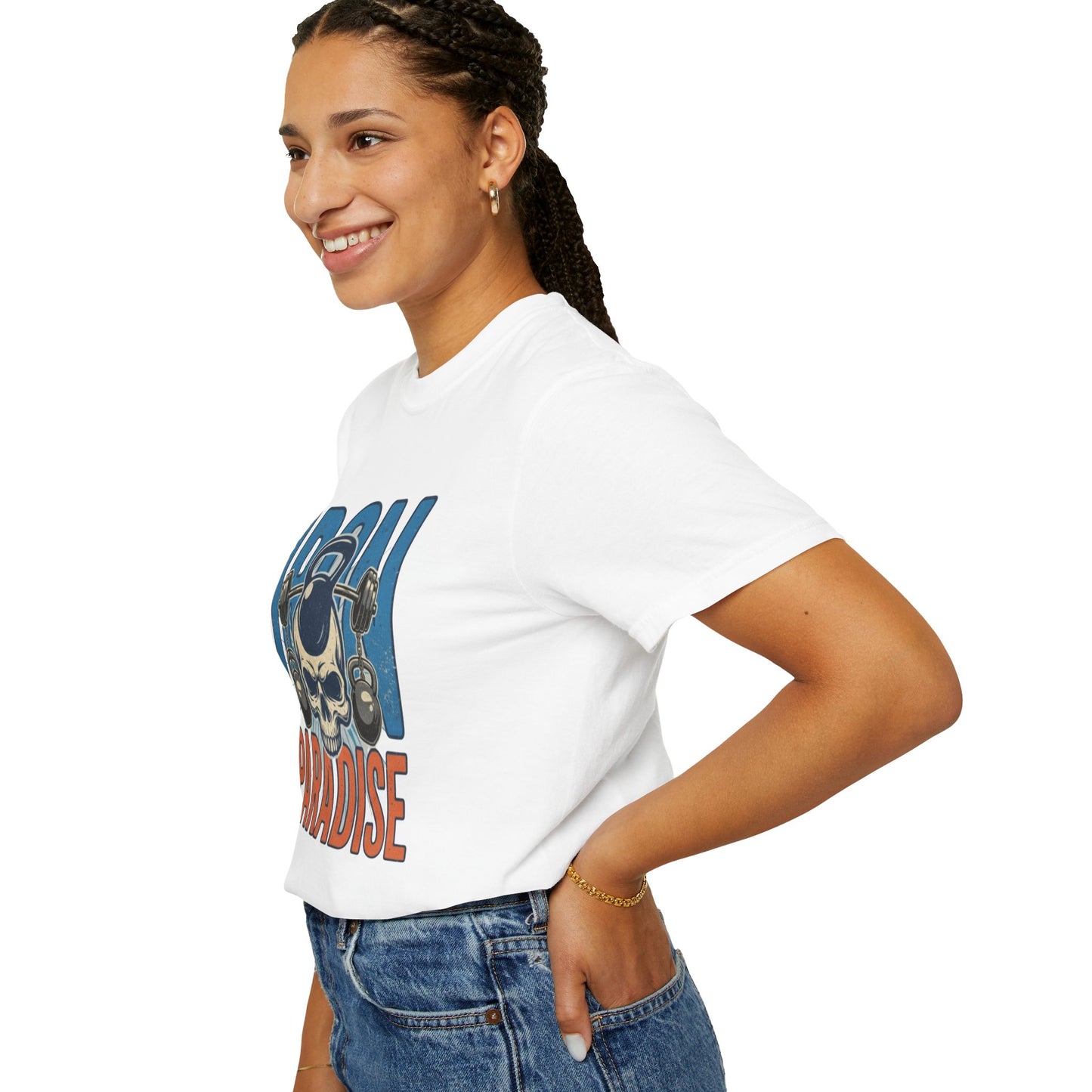 Iron Paradise Gym T-Shirt — Skull Kettlebell Weightlifting Tee