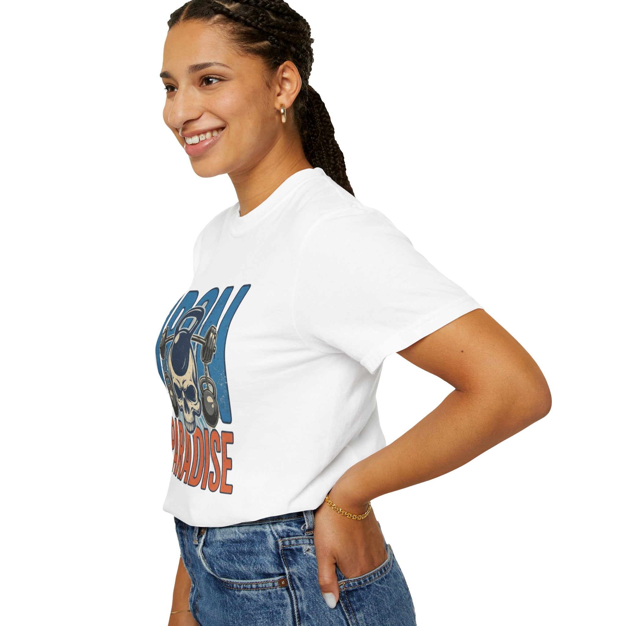 Iron Paradise Gym T-Shirt — Skull Kettlebell Weightlifting Tee