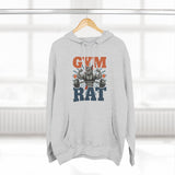 Gym Rat Hoodie — Vintage Barbell Fitness Pullover