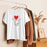 Valentine Day women's organic ribbed Neck T-shirt - Inktle