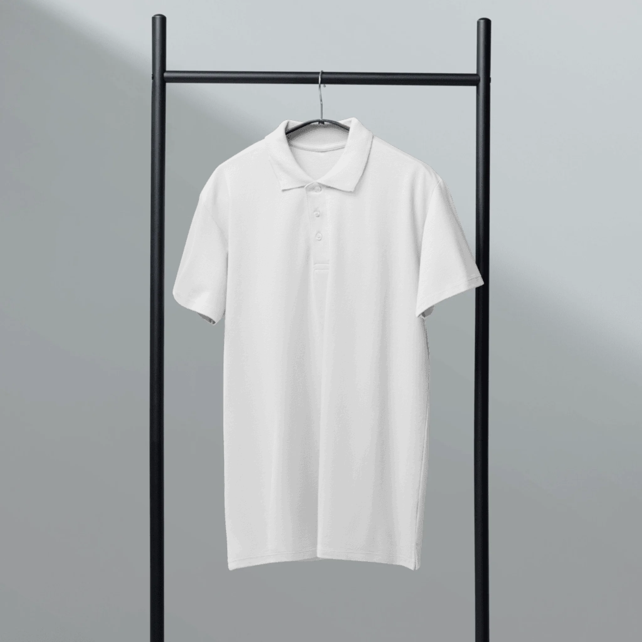 Men's Premium Pique White Polo Shirt Printful