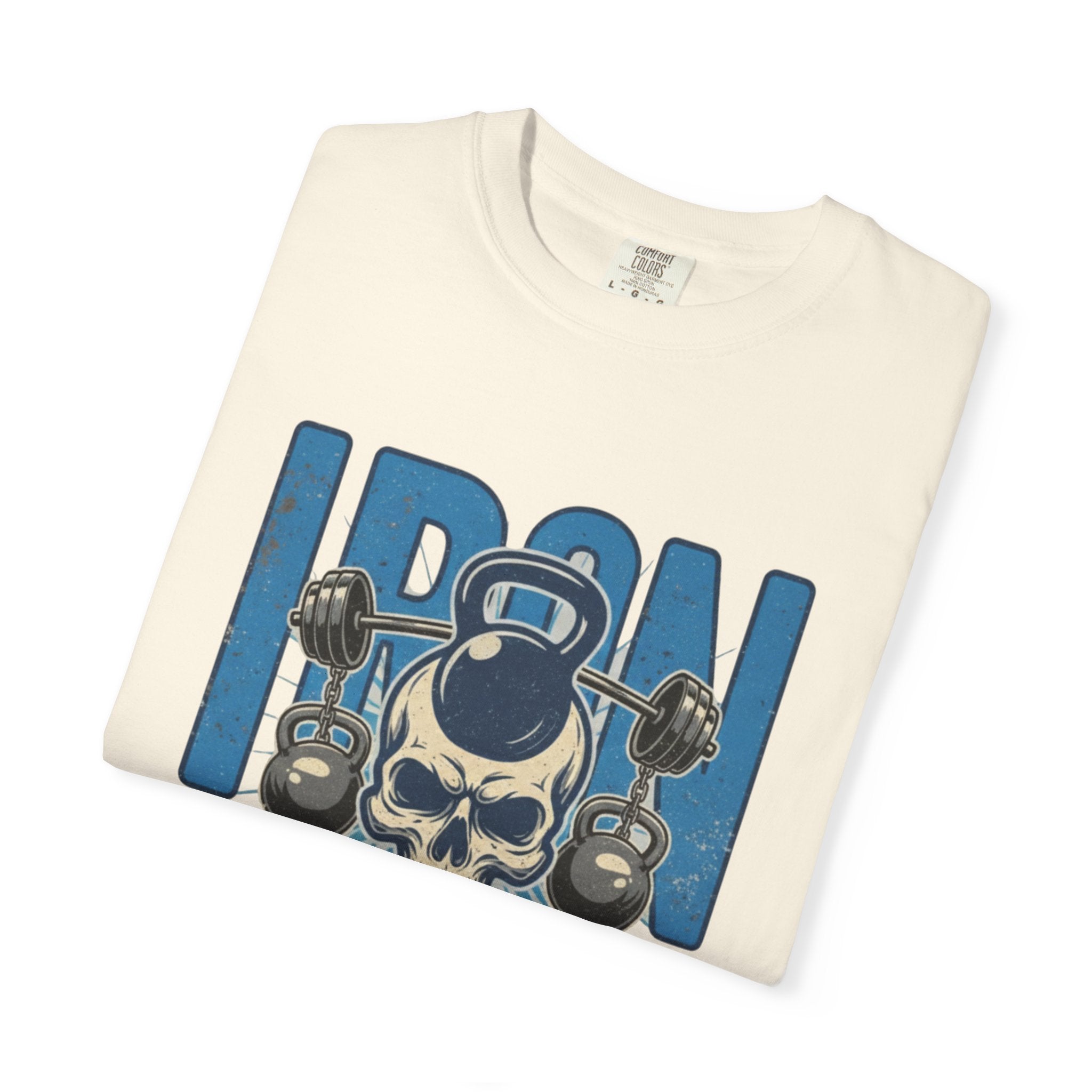 Iron Paradise Gym T-Shirt — Skull Kettlebell Weightlifting Tee