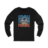 Iron Paradise Long Sleeve Tee — Skull Kettlebell Gym Shirt