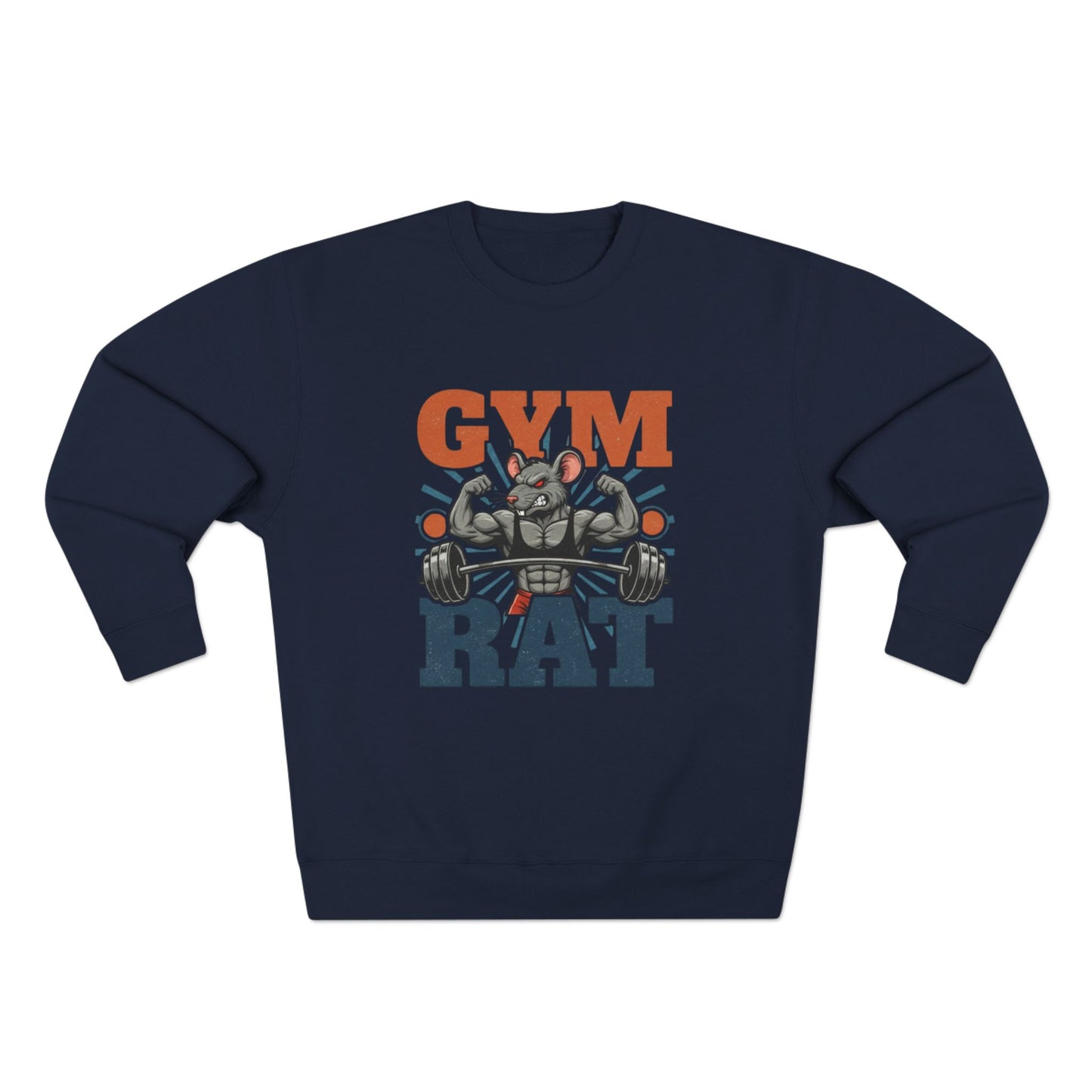 Gym Rat Sweatshirt – Funny Weightlifting Crewneck for Fitness Enthusiasts