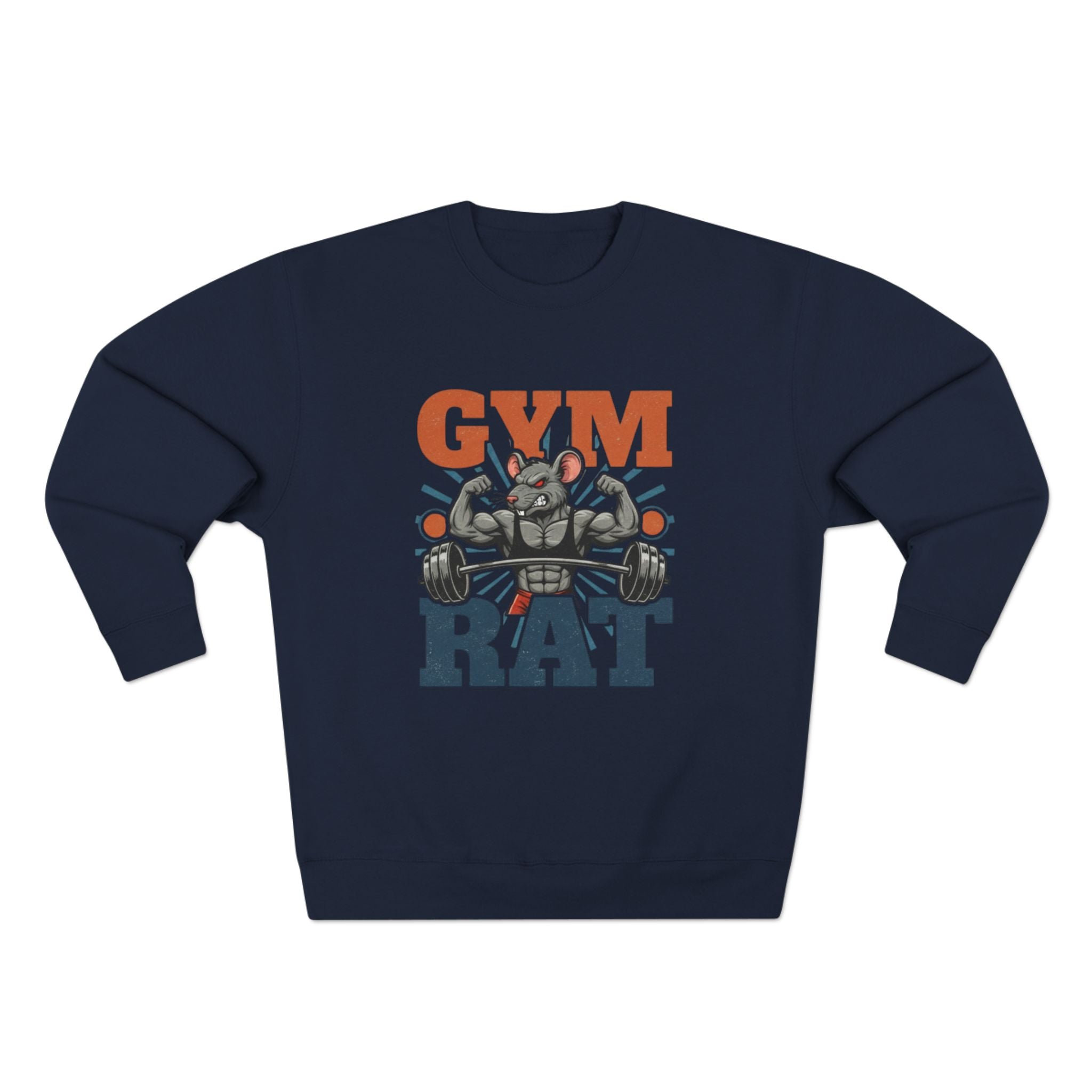 Gym Rat Sweatshirt – Funny Weightlifting Crewneck for Fitness Enthusiasts