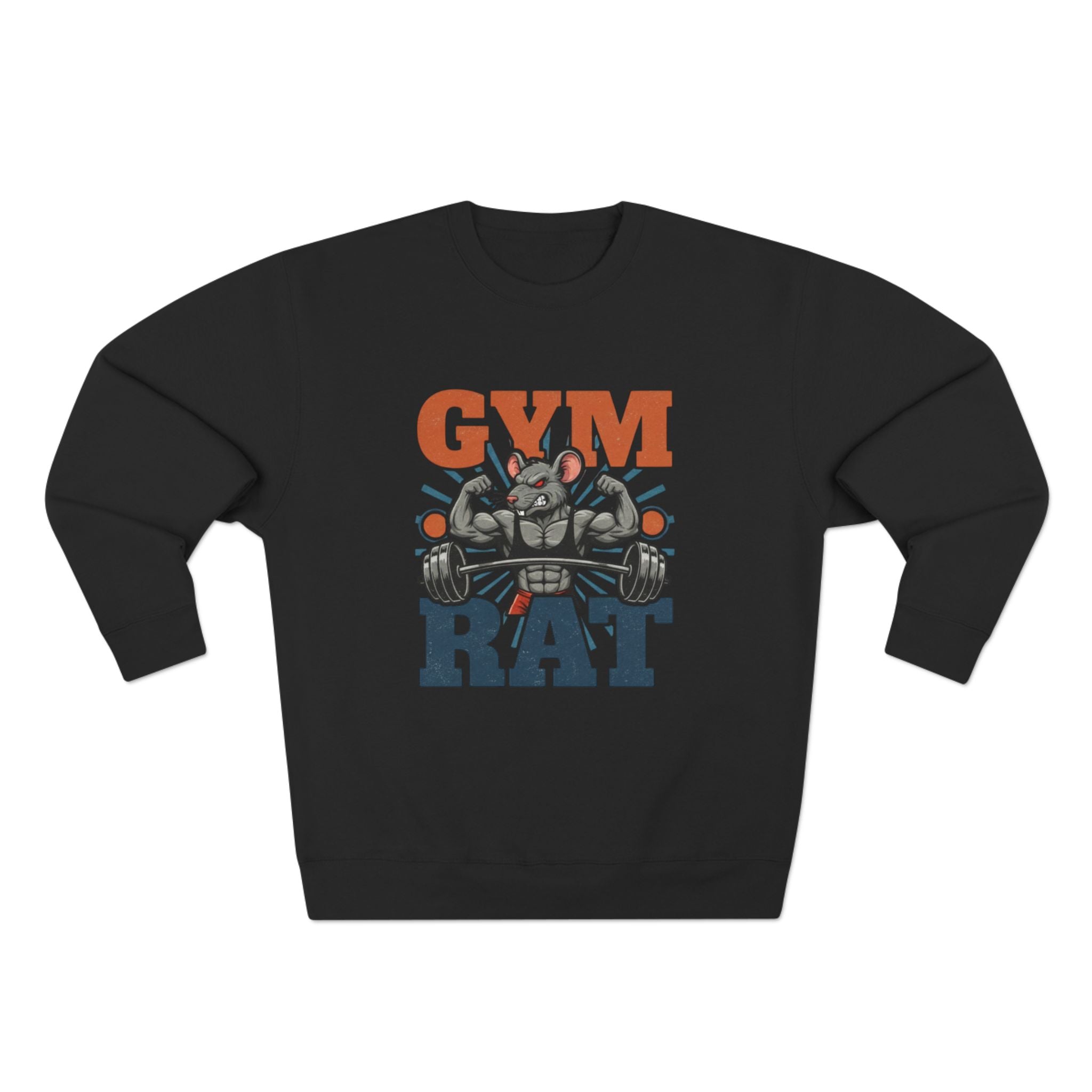 Gym Rat Sweatshirt – Funny Weightlifting Crewneck for Fitness Enthusiasts