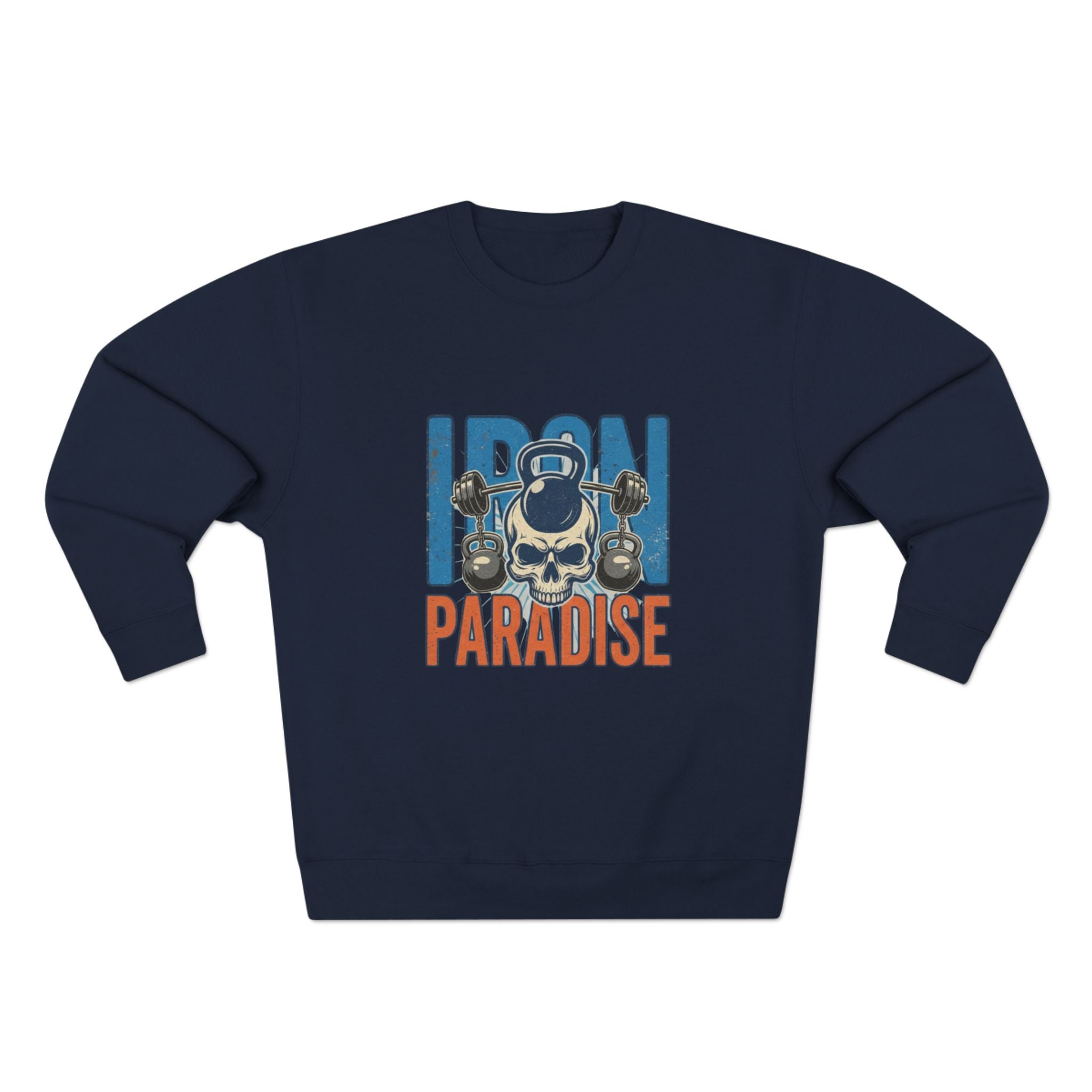 Iron Paradise Sweatshirt – Skull & Dumbbells Gym Crewneck