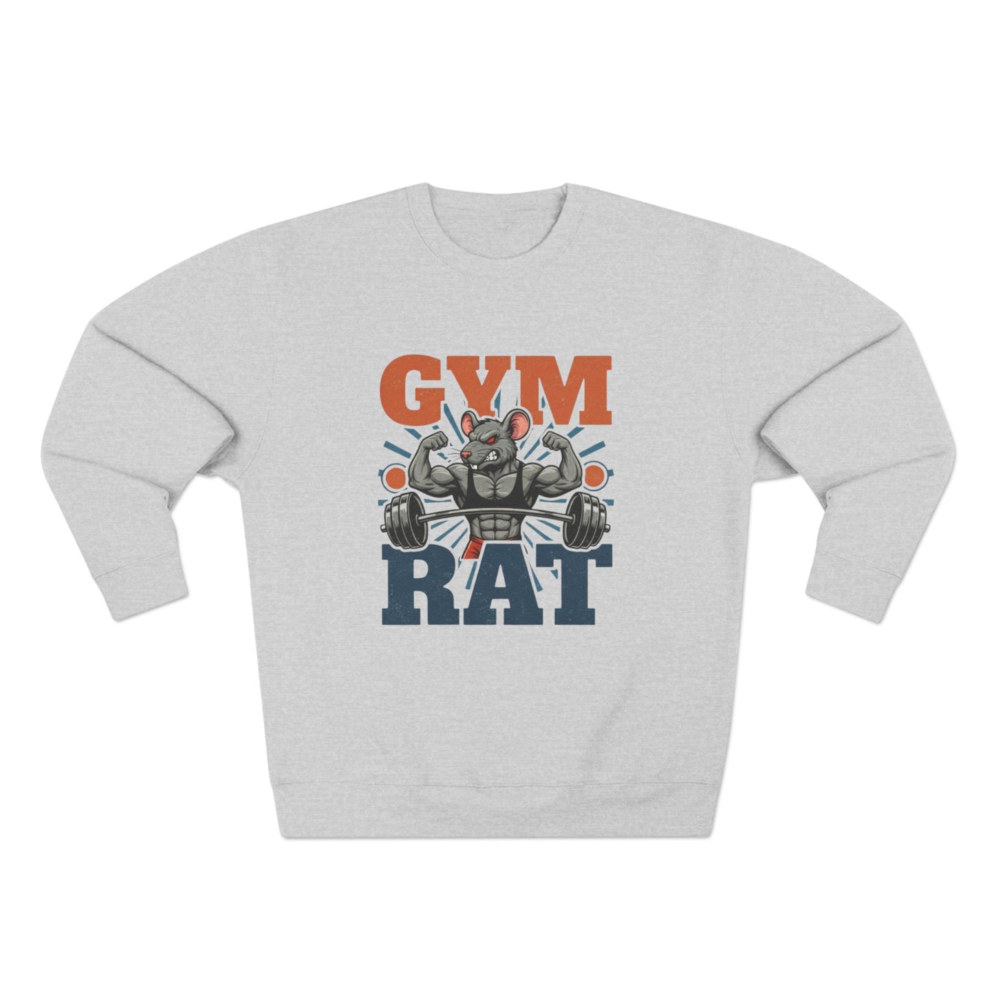 Gym Rat Sweatshirt – Funny Weightlifting Crewneck for Fitness Enthusiasts