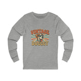 Vintage Doggy Long Sleeve Tee — Retro Dog Graphic Shirt
