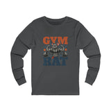 Gym Rat Long Sleeve Tee — Weightlifting Rat Graphic Shirt