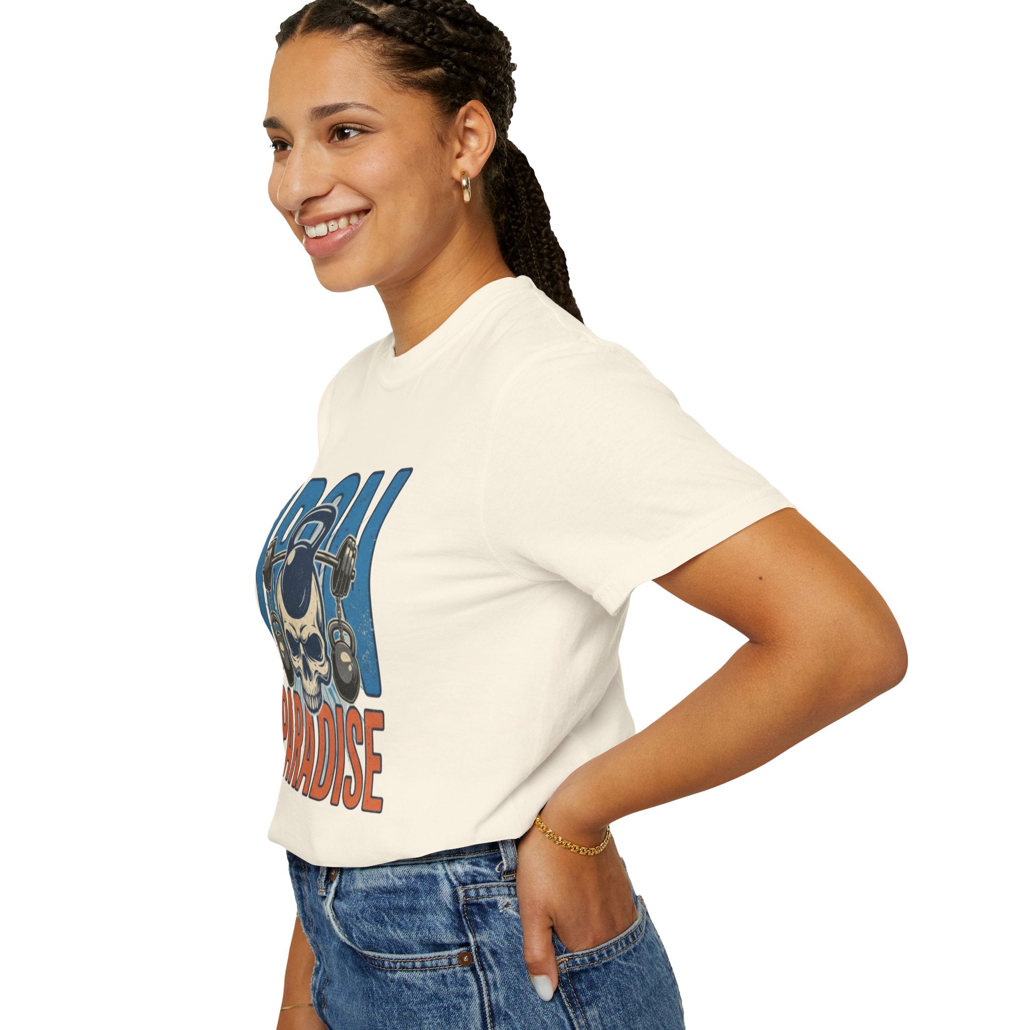 Iron Paradise Gym T-Shirt — Skull Kettlebell Weightlifting Tee