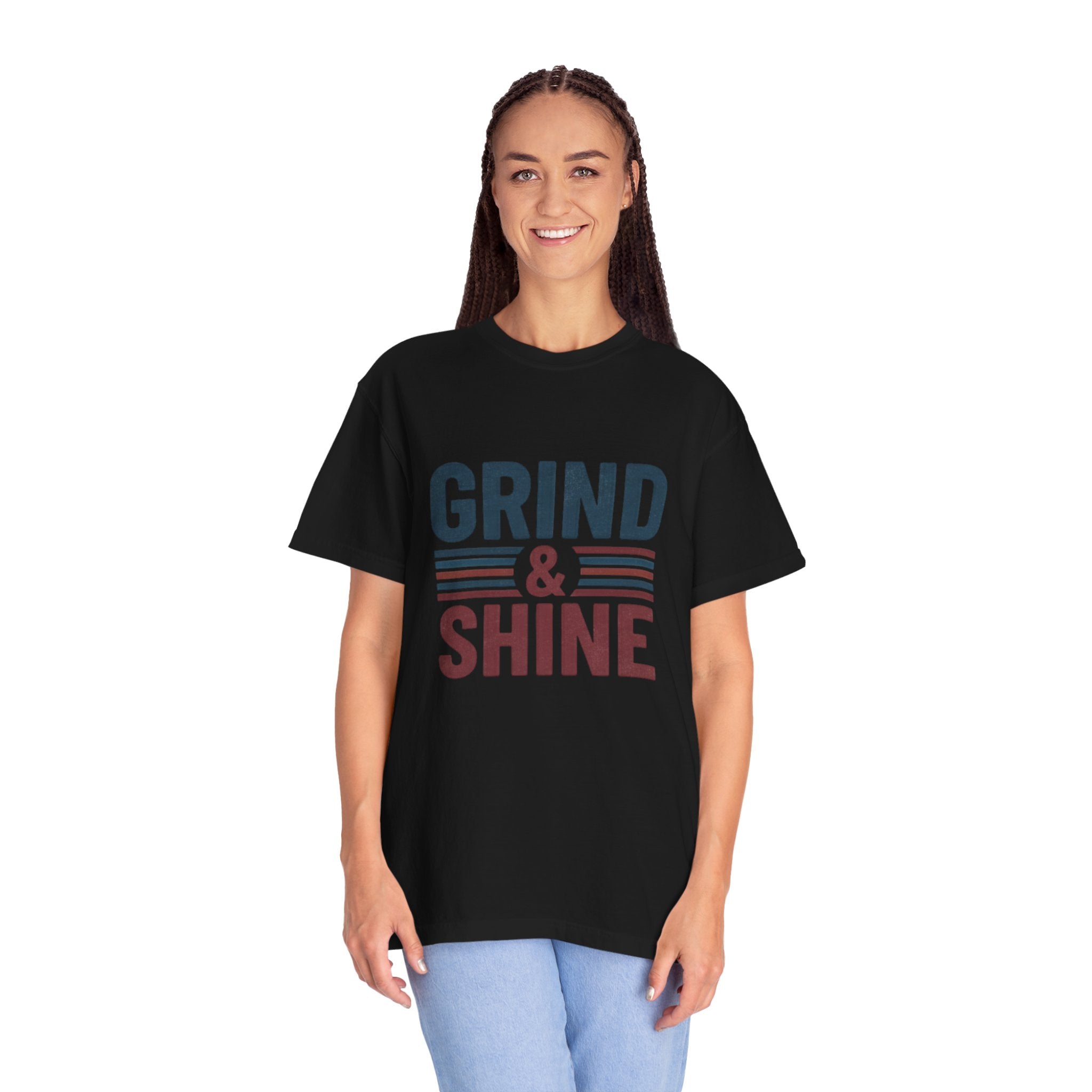 Grind & Shine Retro Motivational T-Shirt