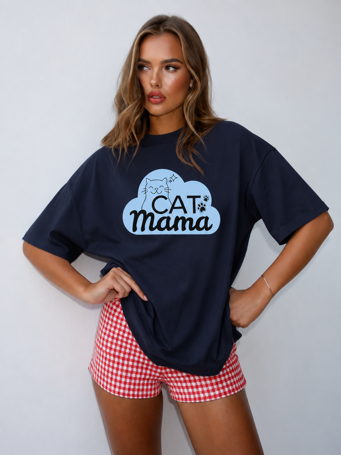 Cloud Cat Mama Relaxed Tee
