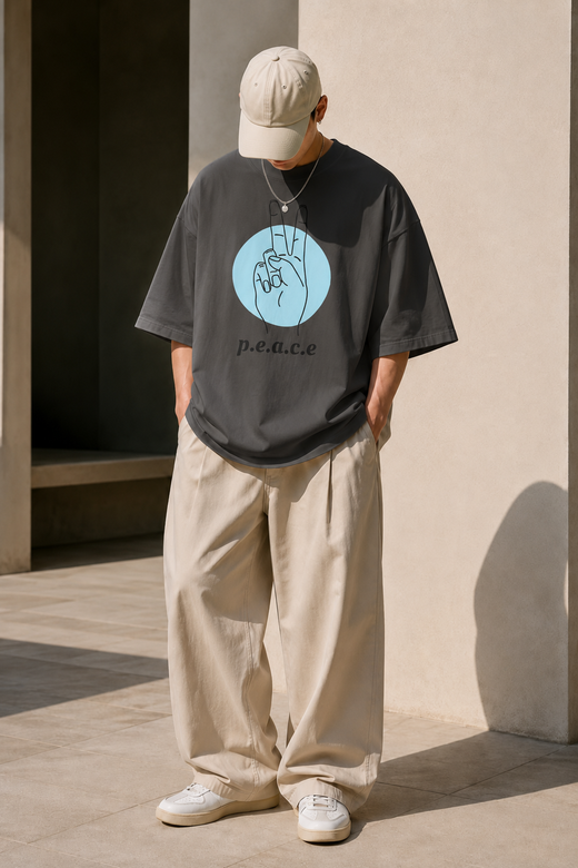 Oversized Faded Streetwear Tee