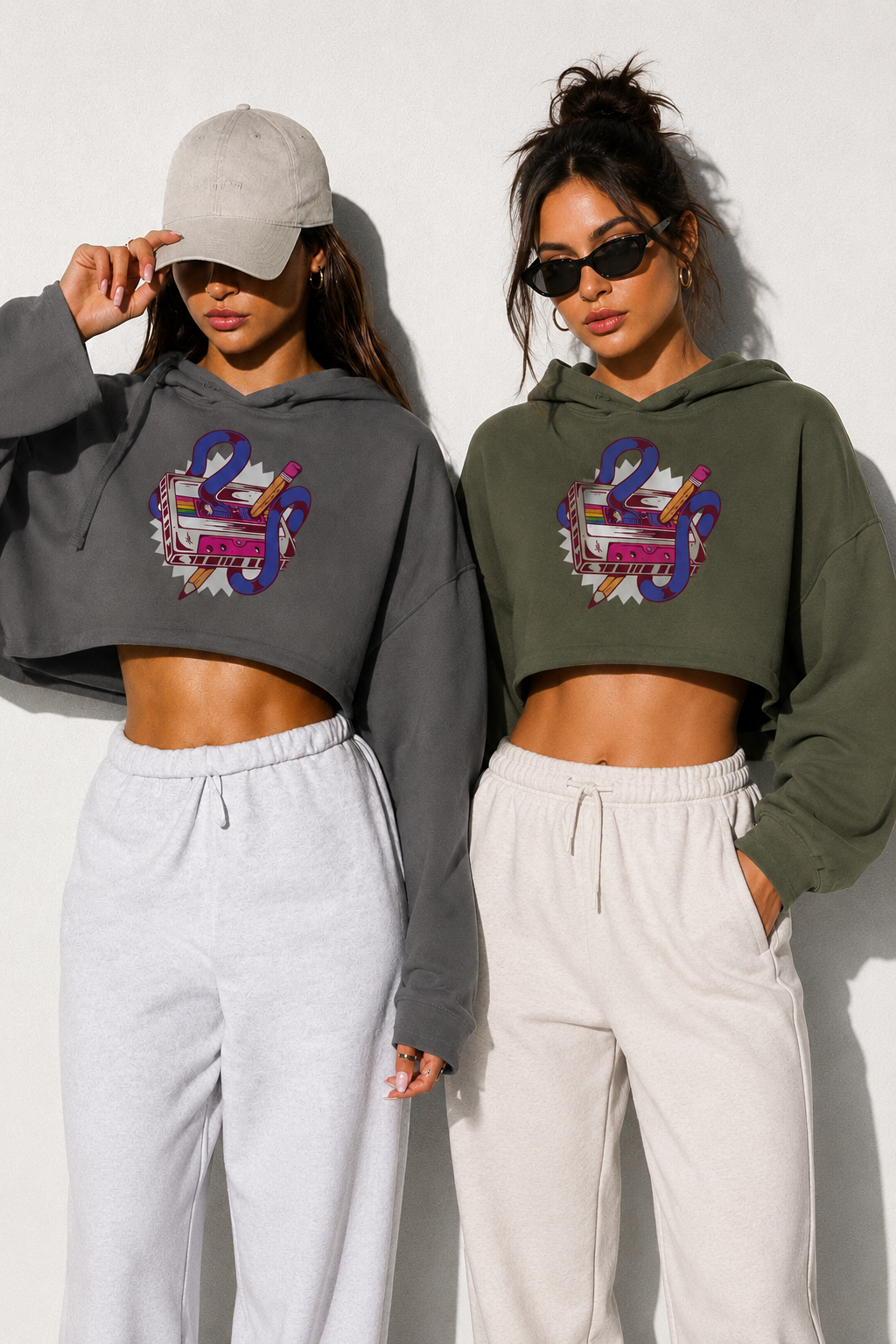 Urban Raw Hem Crop Hoodie