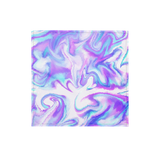 Colorful swirl pattern on a white background