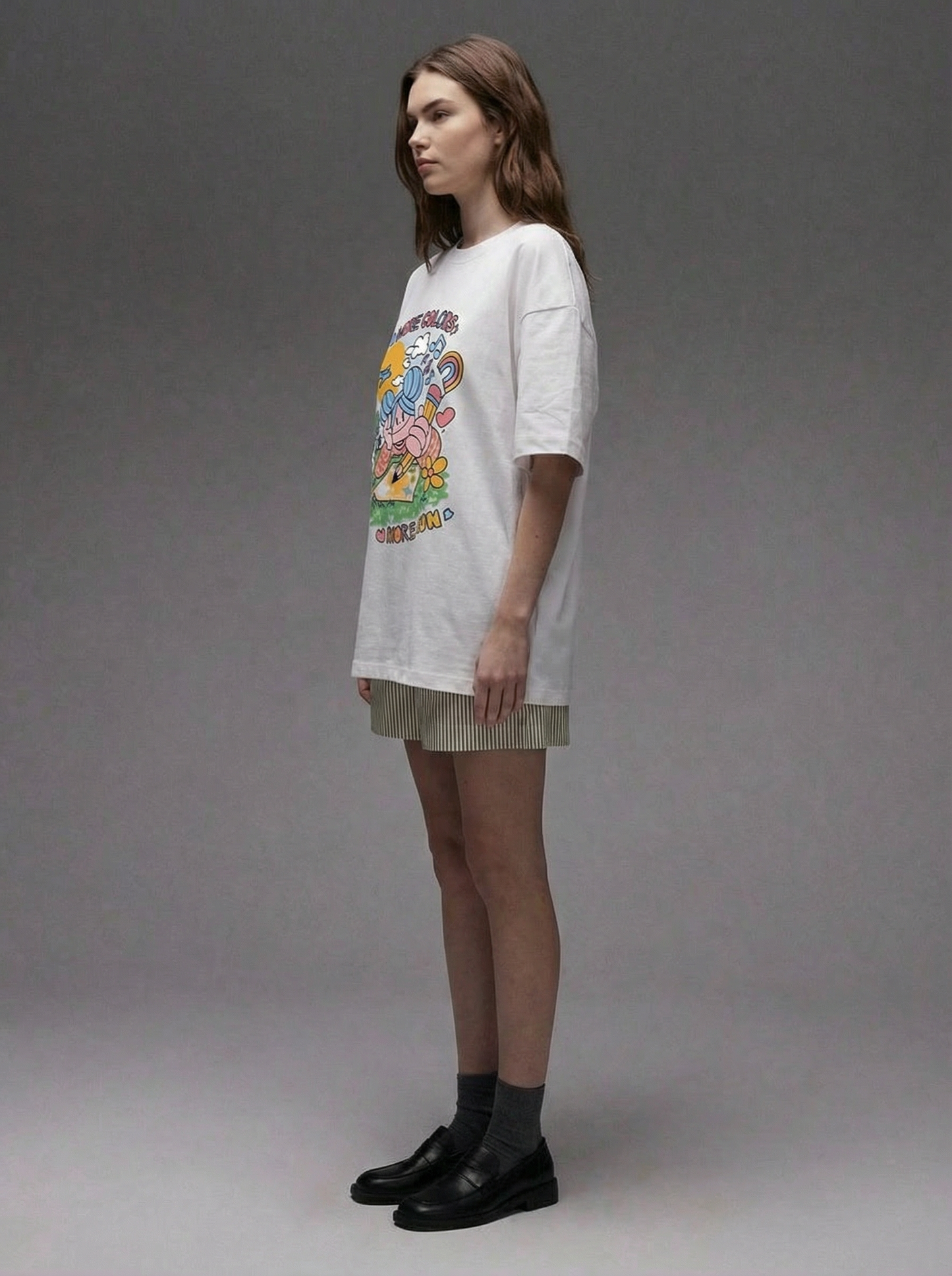 Unisex organic ribbed neck t-shirt