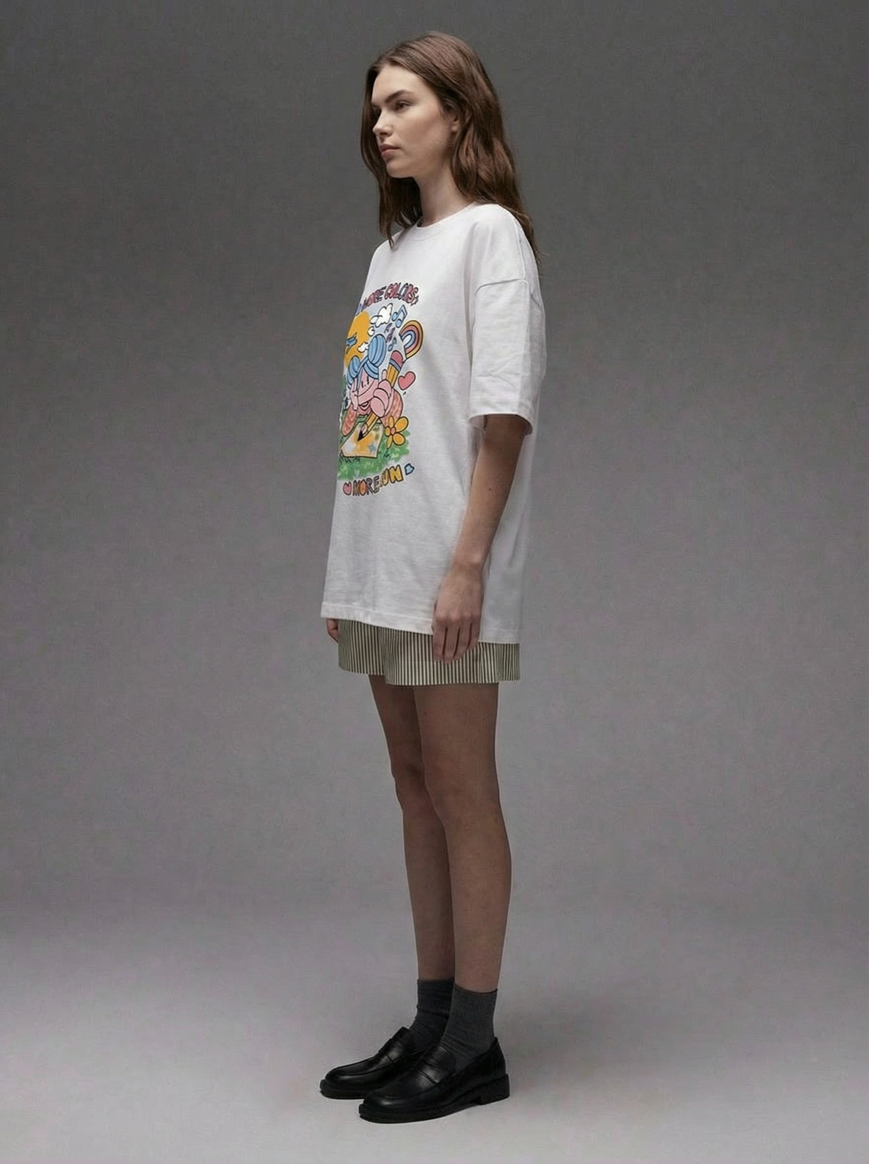 Unisex organic ribbed neck t-shirt