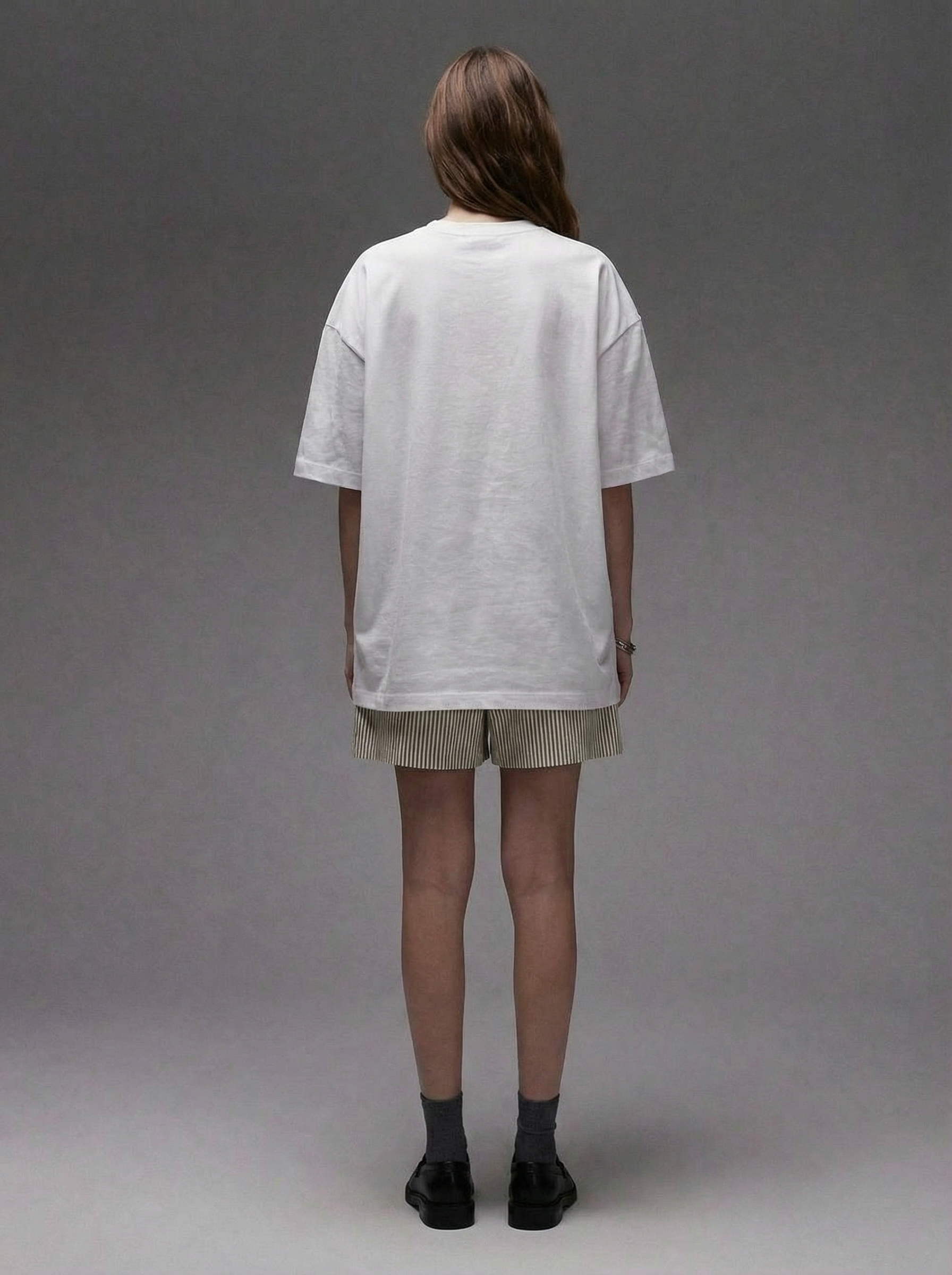 Unisex organic ribbed neck t-shirt