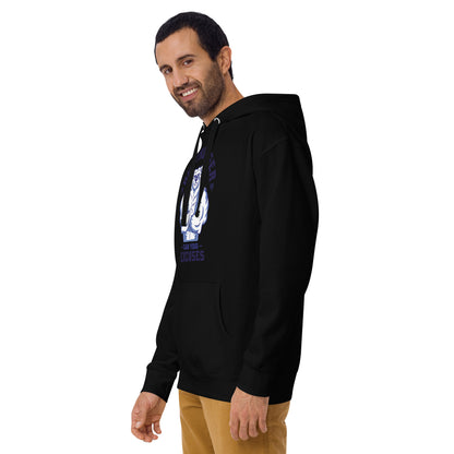 Be Stronger Oversized Hoodie with anchor bear graphic, black