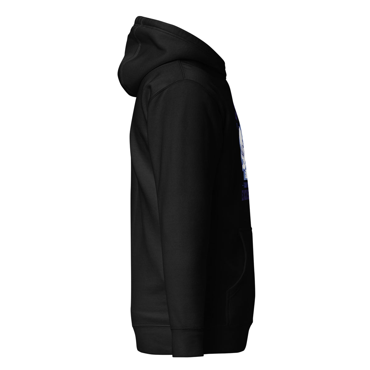 Be Stronger Oversized Hoodie black hooded sweatshirt with subtle side graphic