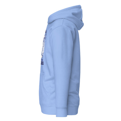 Light blue Be Stronger Oversized Hoodie with chest graphic print