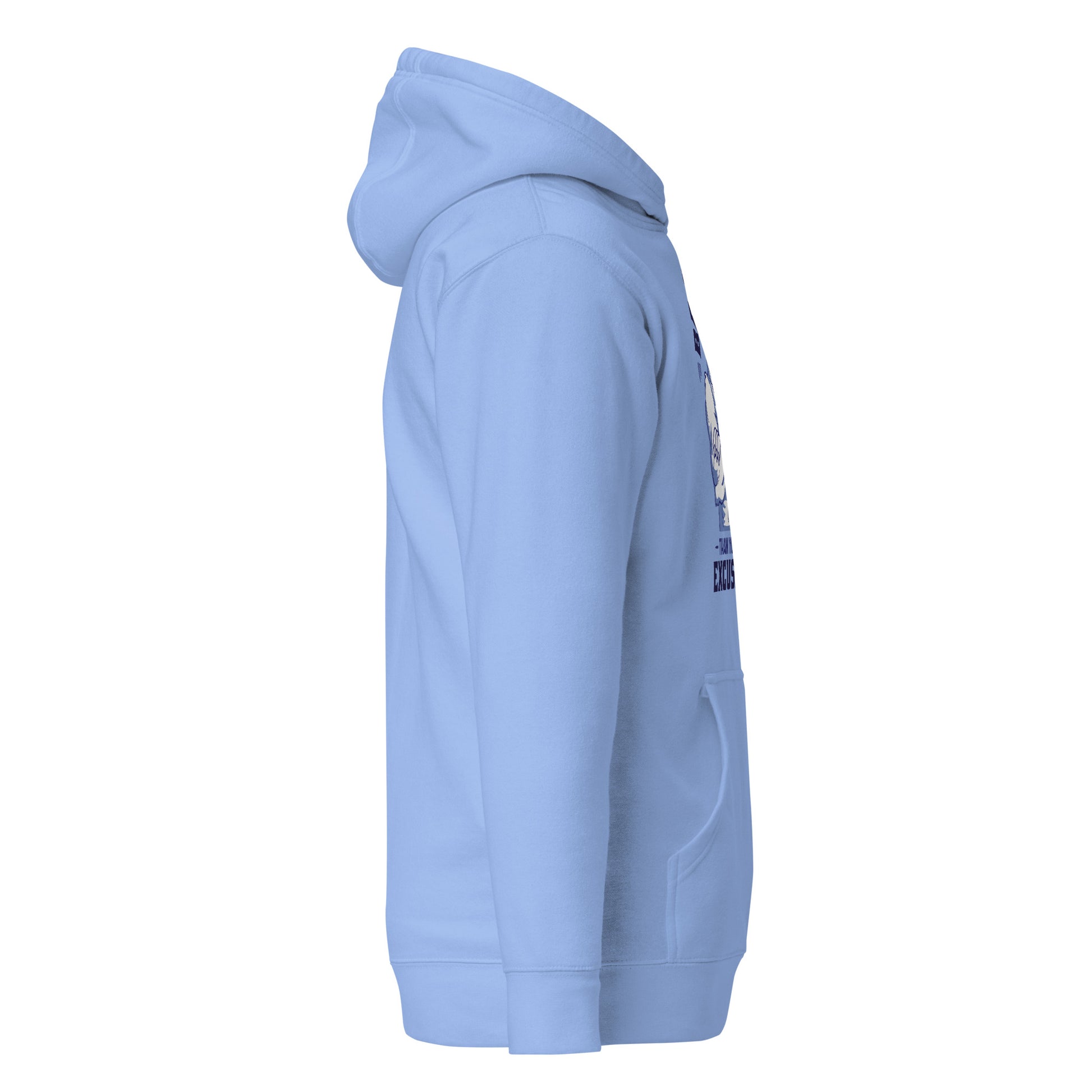 Light blue Be Stronger Oversized Hoodie with chest graphic print