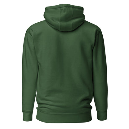 Be Stronger Oversized Hoodie in dark green with soft fabric and ribbed cuffs