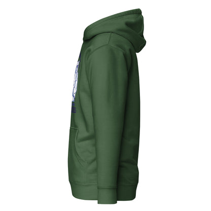 Dark green Be Stronger Oversized Hoodie with white navy chest graphic