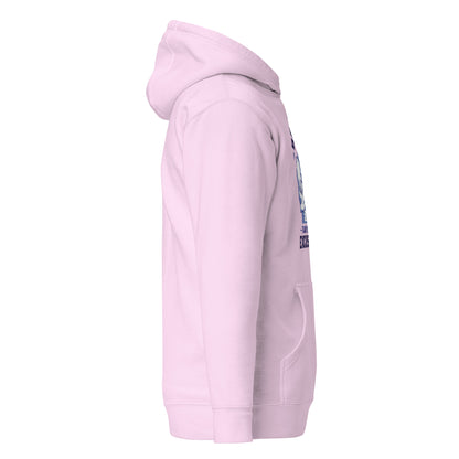 Be Stronger Oversized Hoodie in soft pink with navy blue chest graphic