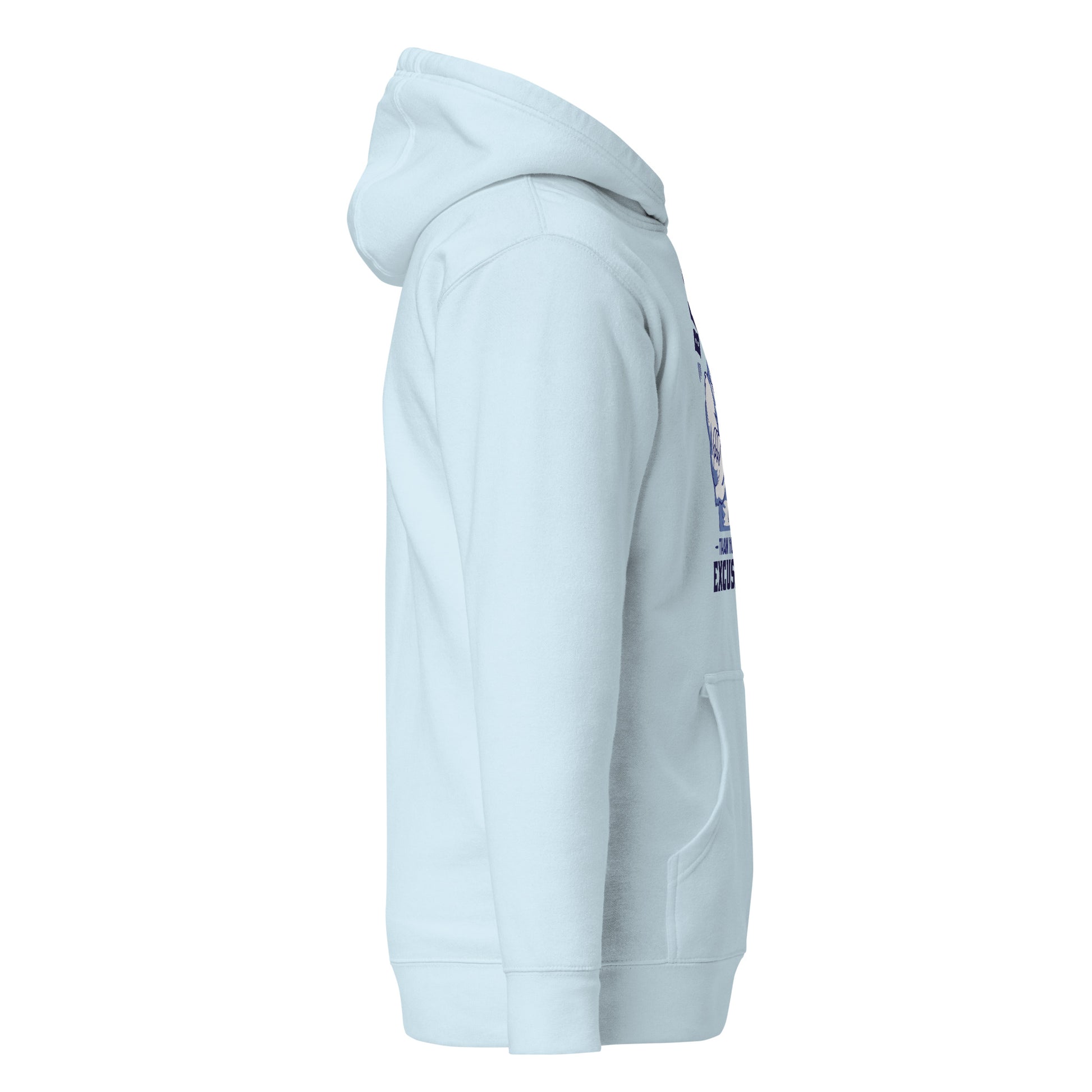 Be Stronger Oversized Hoodie in light blue with dark chest graphic