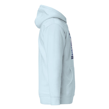 Be Stronger Oversized Hoodie in light blue with dark chest graphic